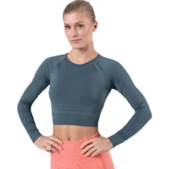 Define Seamless L/S Crop Top Green