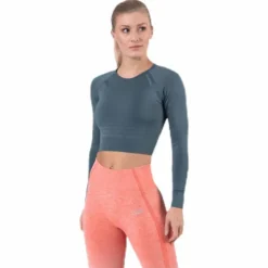 Define Seamless L/S Crop Top Green