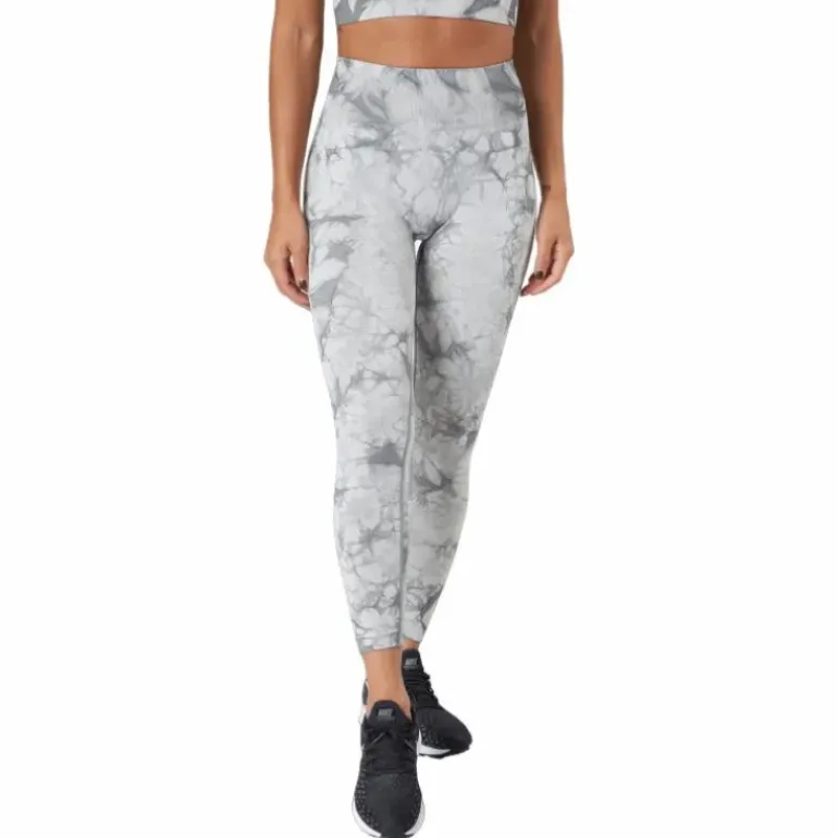 Define Seamless Tie Dye Tights Grey Melange