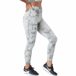 Define Seamless Tie Dye Tights Grey Melange