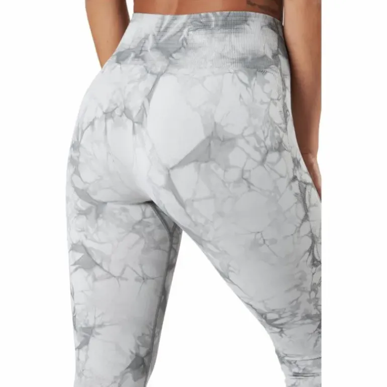 Define Seamless Tie Dye Tights Grey Melange