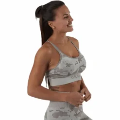 Desert Storm Camo Sports Bra Beige
