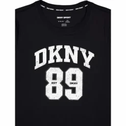 Dkny 89 Lg Crew Nk T Black/eggnog
