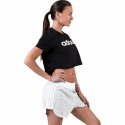 D2M Crop Tee White/Black