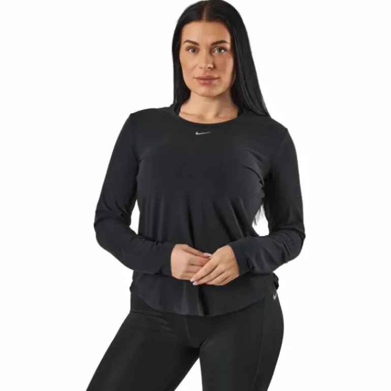 Dri-FIT One Luxe Women's Standard Fit Long-Sleeve Top BLACK/REFLECTIVE SILV