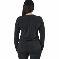 Dri-FIT One Luxe Women's Standard Fit Long-Sleeve Top BLACK/REFLECTIVE SILV