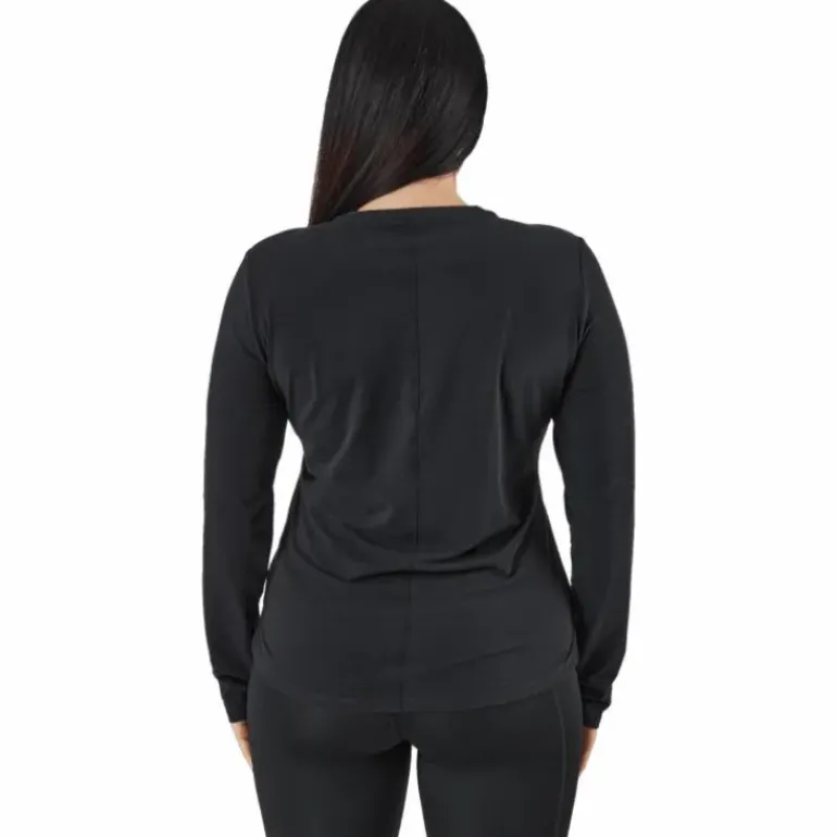 Dri-FIT One Luxe Women's Standard Fit Long-Sleeve Top BLACK/REFLECTIVE SILV