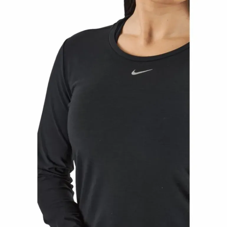 Dri-FIT One Luxe Women's Standard Fit Long-Sleeve Top BLACK/REFLECTIVE SILV