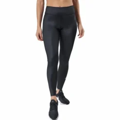 Dri-FIT One Women's Mid-Rise Shine Leggings BLACK/WHITE