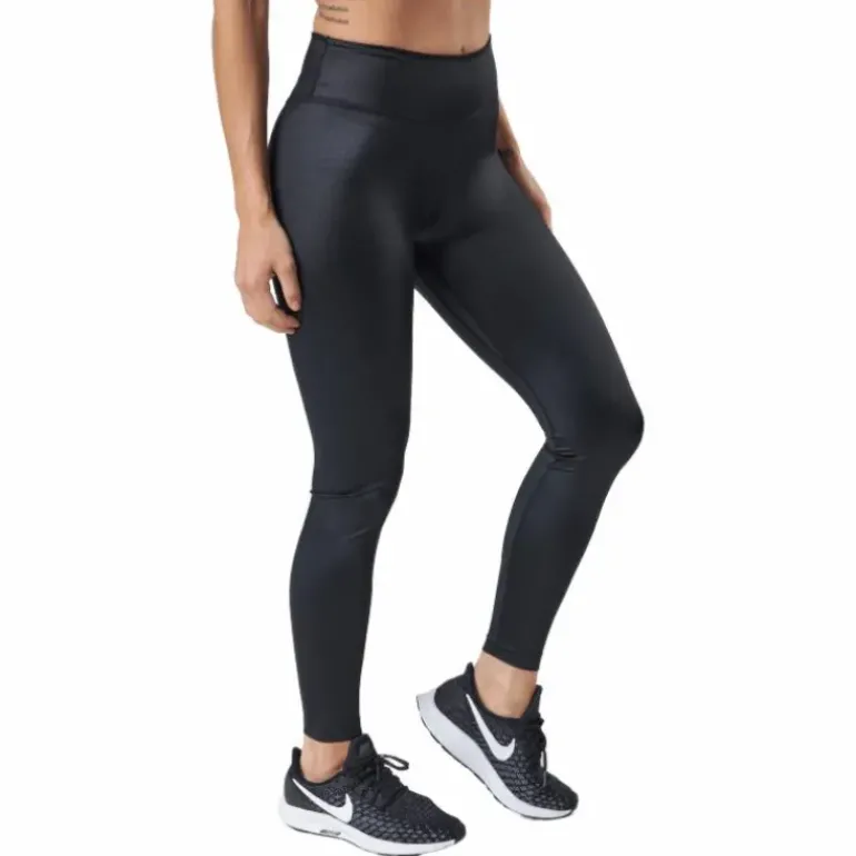 Dri-FIT One Women's Mid-Rise Shine Leggings BLACK/WHITE
