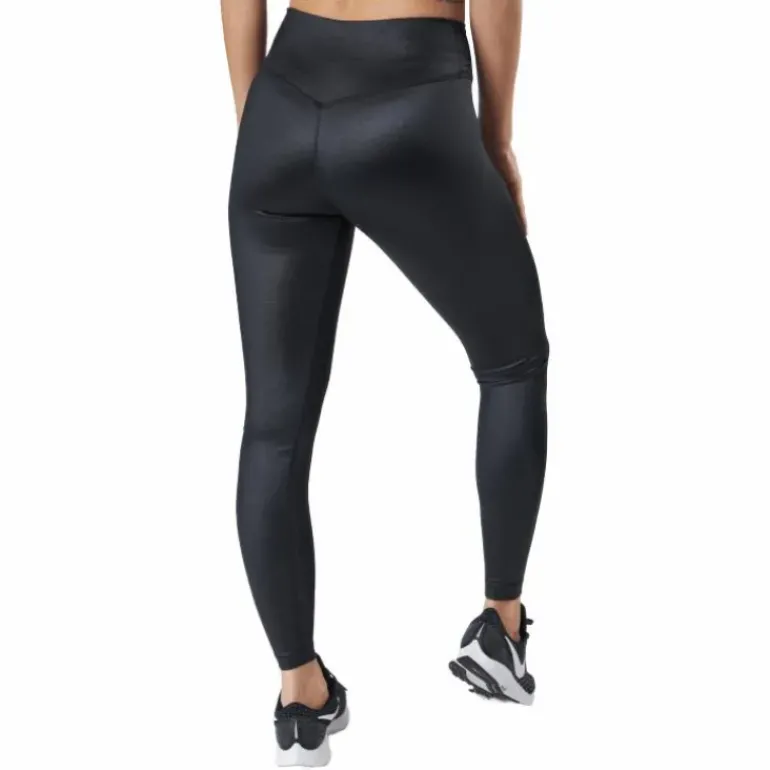 Dri-FIT One Women's Mid-Rise Shine Leggings BLACK/WHITE