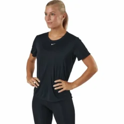 Dri-FIT One Women's Standard Fit Short-Sleeve Top BLACK/WHITE
