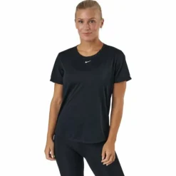 Dri-FIT One Women's Standard Fit Short-Sleeve Top BLACK/WHITE
