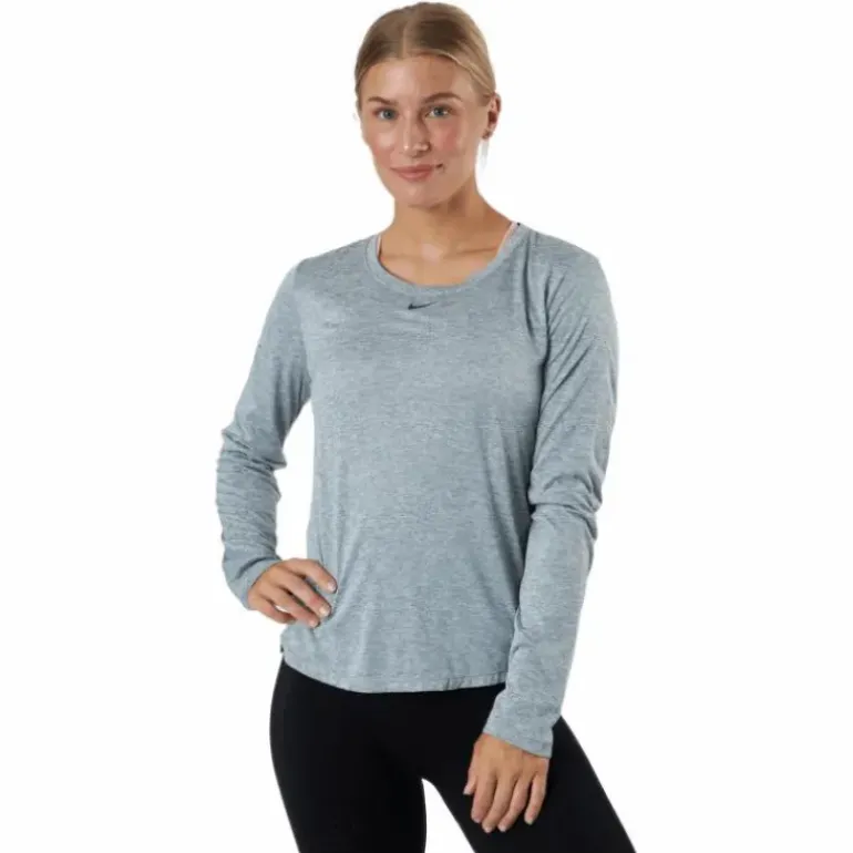 Dri-FIT One Women's Standard Fit Long-Sleeve Top PARTICLE GREY/HTR/BLACK