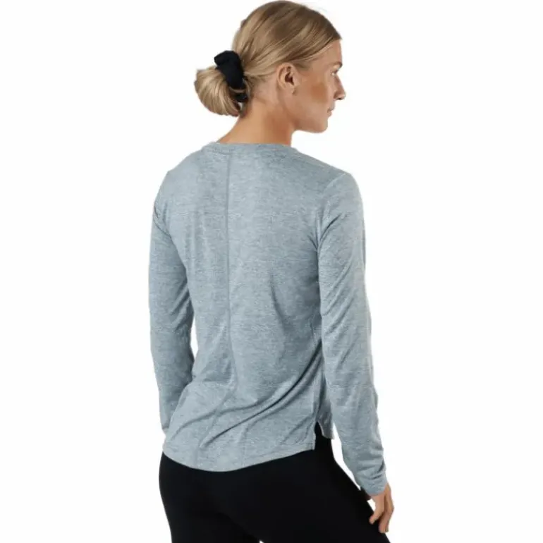 Dri-FIT One Women's Standard Fit Long-Sleeve Top PARTICLE GREY/HTR/BLACK