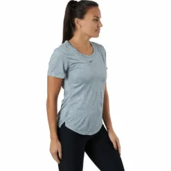 Dri-FIT One Women's Standard Fit Short-Sleeve Top PARTICLE GREY/HTR/BLACK