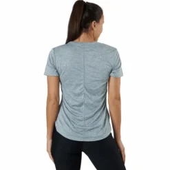 Dri-FIT One Women's Standard Fit Short-Sleeve Top PARTICLE GREY/HTR/BLACK