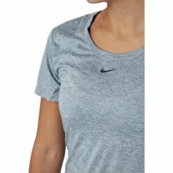 Dri-FIT One Women's Standard Fit Short-Sleeve Top PARTICLE GREY/HTR/BLACK