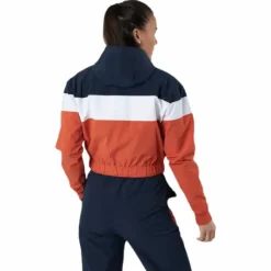 El Sambry Crop Track Top Orange