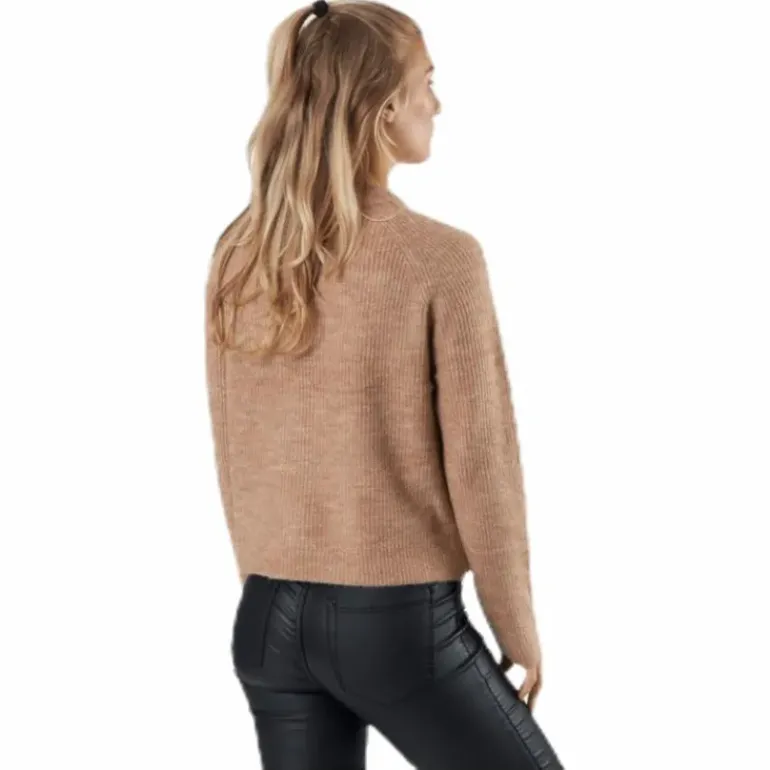 Ellen Ls O-Neck Knit Beige