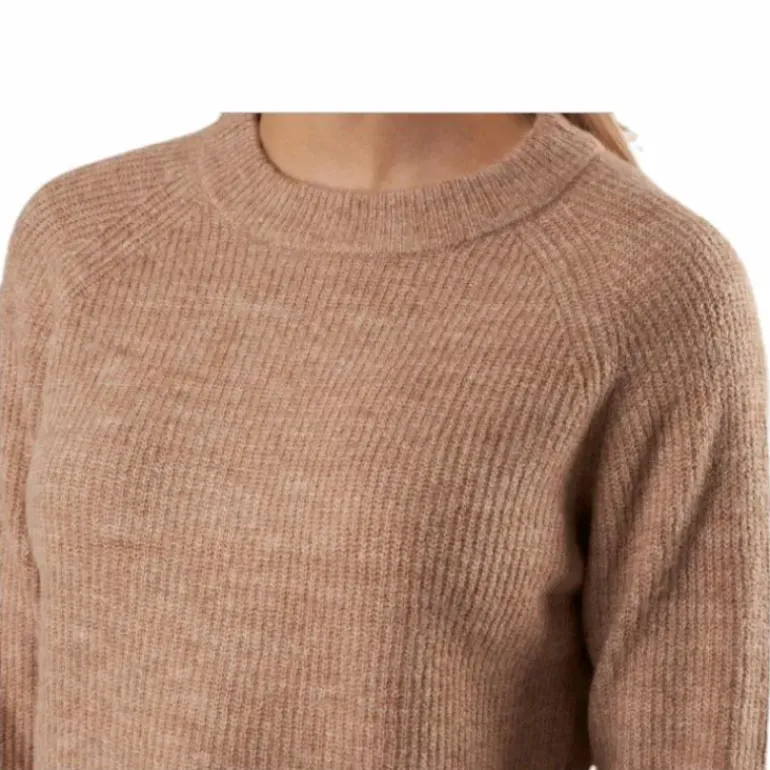 Ellen Ls O-Neck Knit Beige
