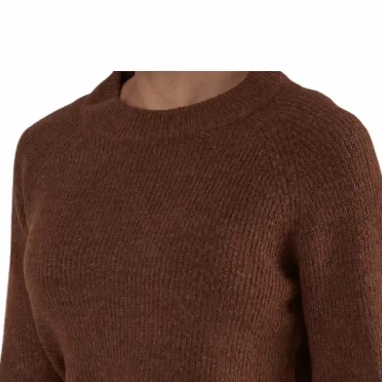 Ellen Ls O-Neck Knit Brown