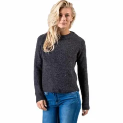 Ellen Ls O-Neck Knit Grey