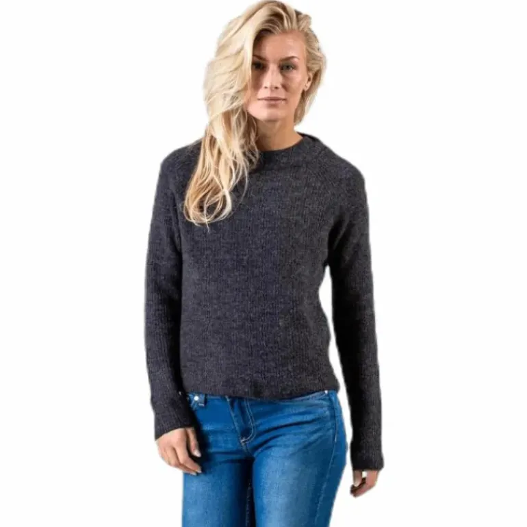 Ellen Ls O-Neck Knit Grey