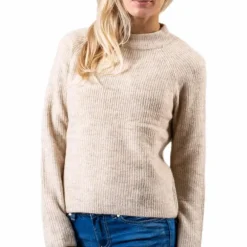 Ellen Ls O-Neck Knit White
