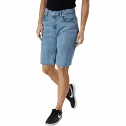 Emily Hw Long Shorts Raw Bb Mas0051 Blue