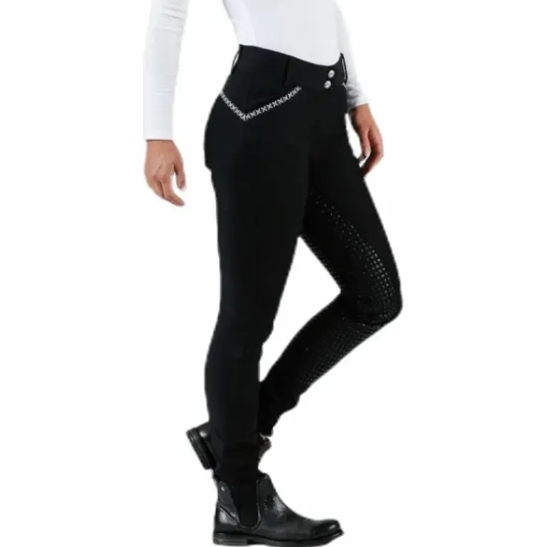 Emily Riding Pants w. Silicon Black