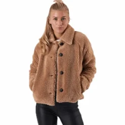 Emily Teddy Jacket Otw Beige