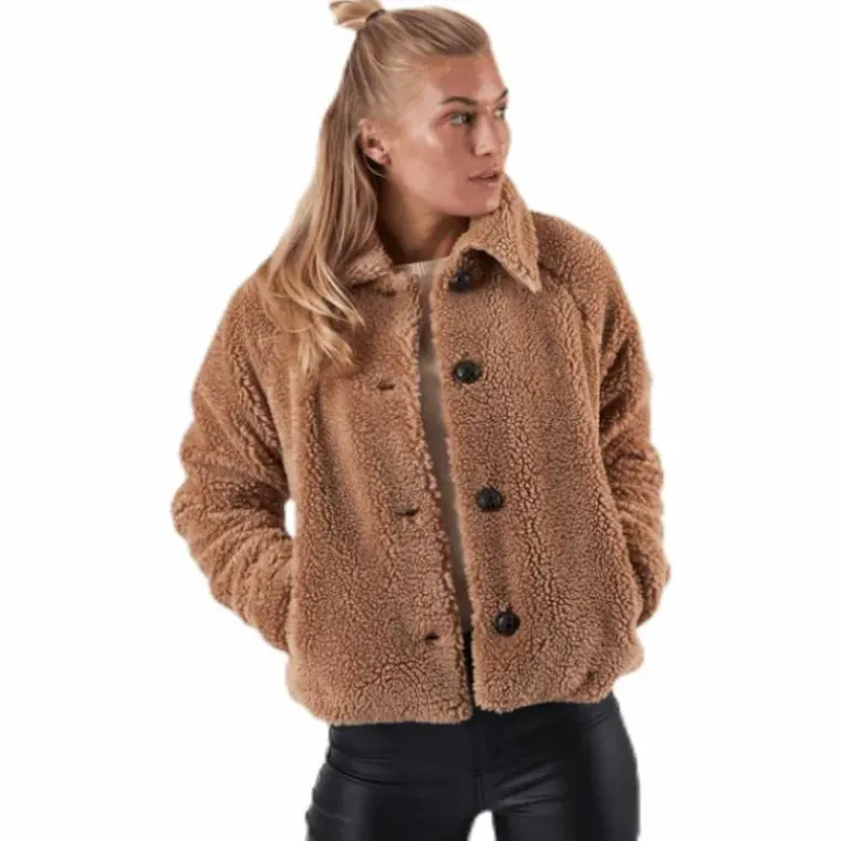 Emily Teddy Jacket Otw Beige