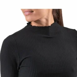 Emma L/S High Neck Top Jrs Black