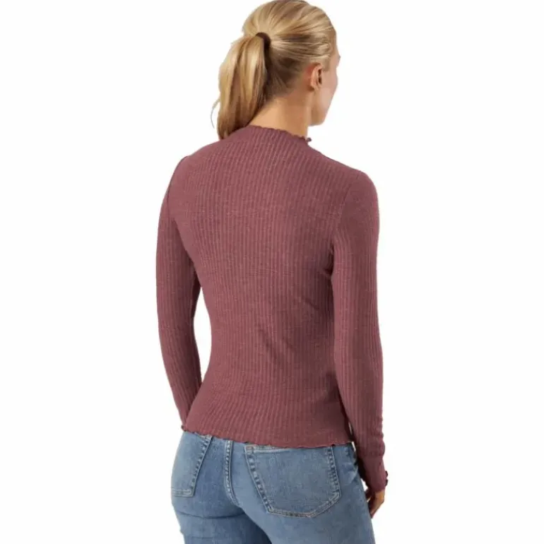 Emma L/s High Neck Top Noos Jr Rose Brown