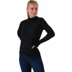 Esera Ls High Neck Knit Black