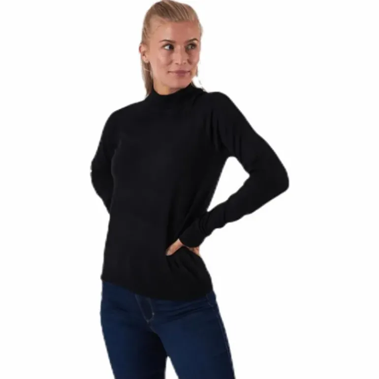 Esera Ls High Neck Knit Black