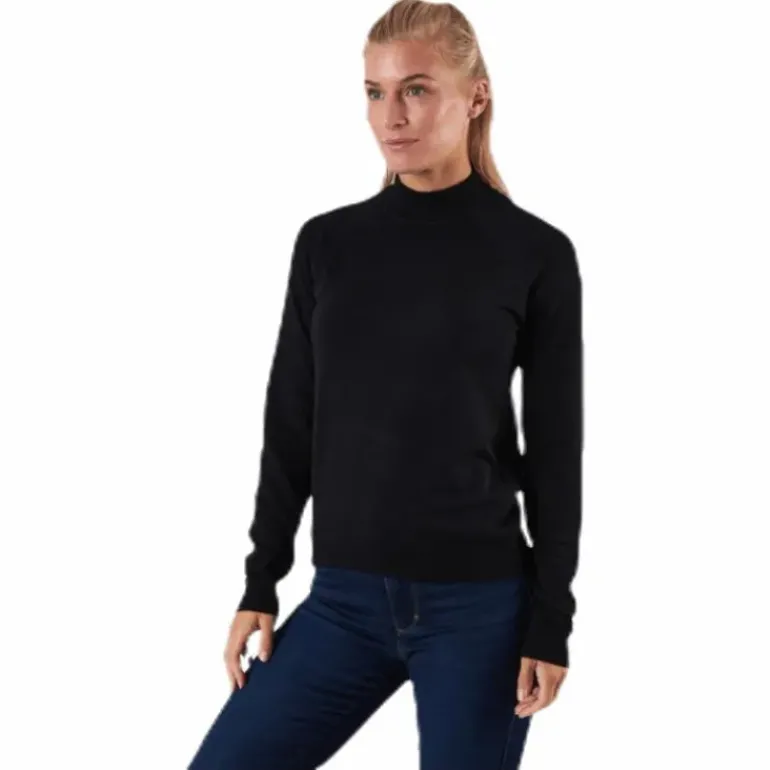 Esera Ls High Neck Knit Black