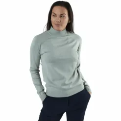 Esera Ls High Neck Knit Green