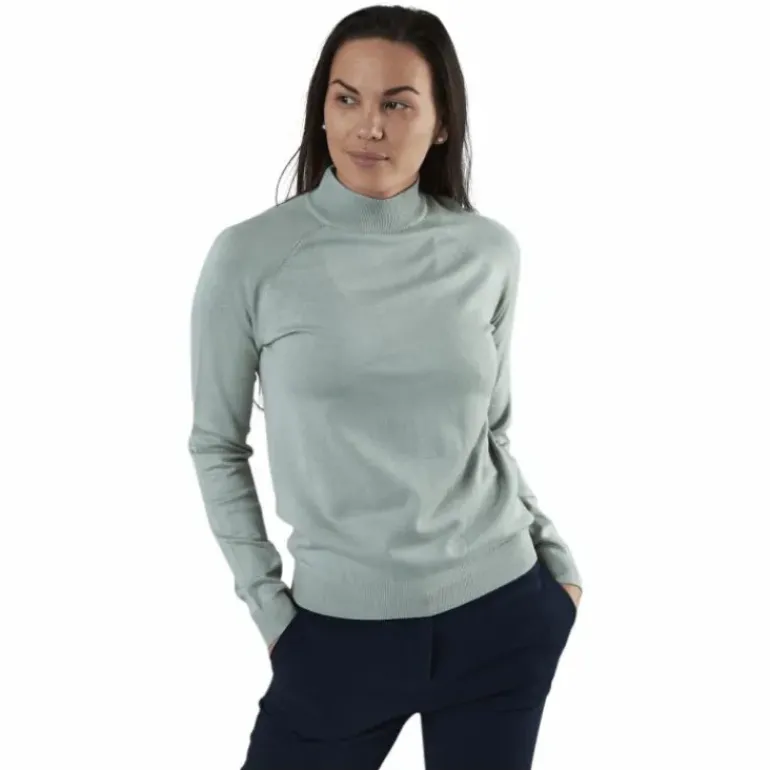 Esera Ls High Neck Knit Green