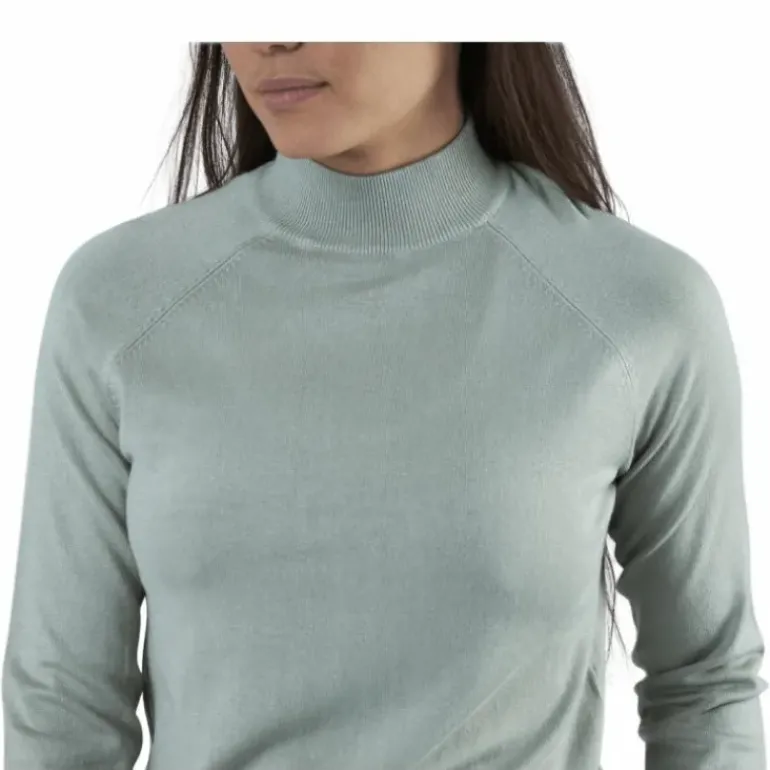 Esera Ls High Neck Knit Green