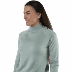 Esera Ls High Neck Knit Green