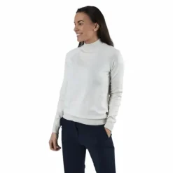 Esera Ls High Neck Knit White
