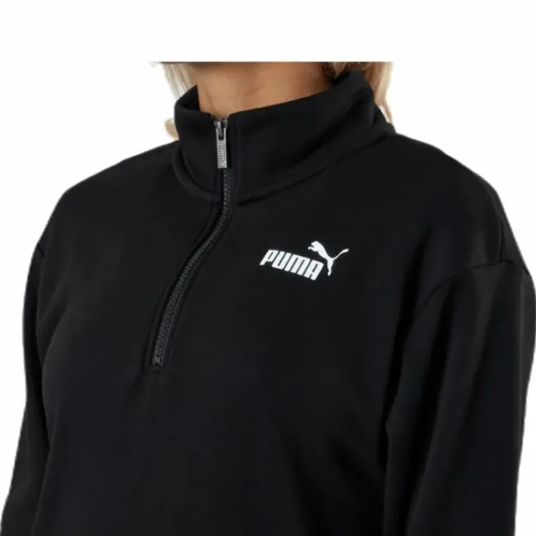 Ess+ Half-Zip Dress Tr Black