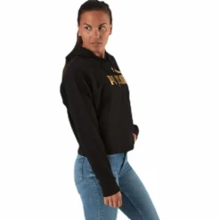 ESS+ Metallic Cropped Hoody TR Black/Gold