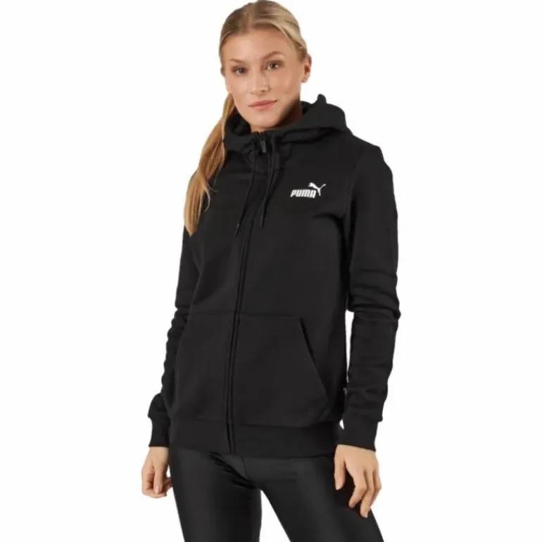 Ess Small Logo Full-zip Hoodie Puma Black