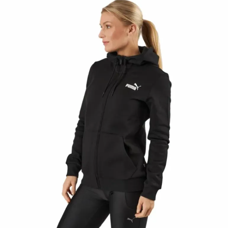 Ess Small Logo Full-zip Hoodie Puma Black