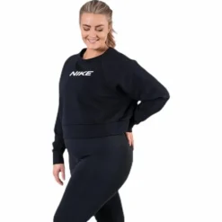 Essential Fleece Crew Plus White/Black