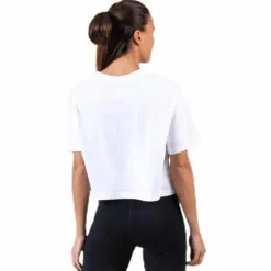 Essential Icon Crop Futura Tee White/Black