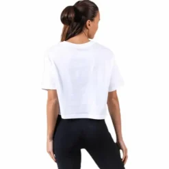 Essential Icon Crop Futura Tee White/Black